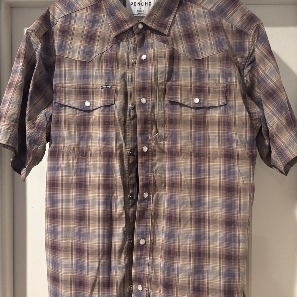 Simms Men's Plaid Shirt - Brown and Purple
